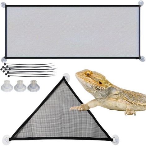 Hamac pour Lézard et Serpent, Maille d'Escalade Respirante, Balançoire Jouet Reptile et Petit Animal, Accessoire Terrarium Hamster Volière (1/5)