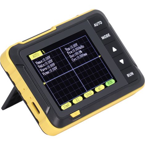 Oscilloscope portable analogique-numérique avec bande passante de 200 kHz et fréquence d'échantillonnage de 2,5 MS/s.