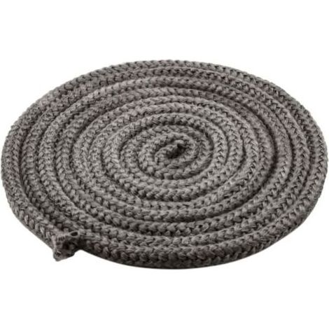 Joint de Cheminée Porte de Poêle Cordon 10 mm x 4 m, Corde Ignifuge en Fibre de Verre pour poêle, cheminée, Four, chaudière, résistant jusqu'à 450-550 ℃，noir (1/4)