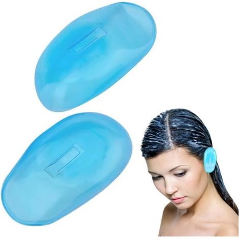 6 Paire Cache-Oreilles pour Coiffure : protège-Oreilles en Plastique imperméables pour coiffeurs et Usage à Domicile, yd
