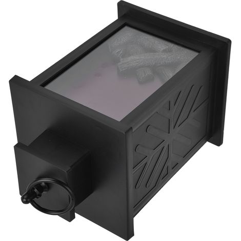Cheminée LED décorative, lampe nocturne créative à flamme imitation, bougeoir artisanal, foyer à effet braise, veilleuse boisée (sans piles, lumière chaude) (1/5)