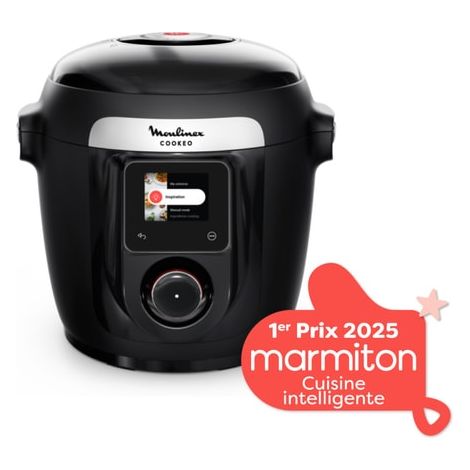 Moulinex – CE96G810 – Autocuiseur 6L – 10 modes de cuisson – Pour cuisson rapide et homogène – Noir