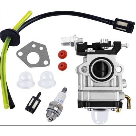 FENOPLASTICACarburateur Débroussailleuse 52cc 49cc 43cc Carbu Kit Carbu avec Joint Tuyau, Bougie et Filtre à Essence (1/5)