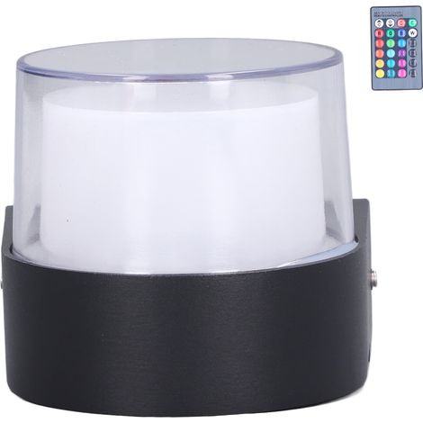 Applique murale extérieure LED RGB 5W avec télécommande, étanche, pour chambre ou salon, AC85-265V (1/5)