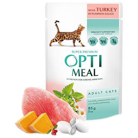 OPTIMEAL Cat Adult Truthahn in Kürbissauce 85g