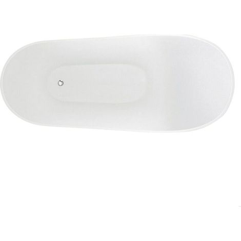 Modern Fluted Freestanding Bath, 1700 x 530 x 820mm, White (1/2)