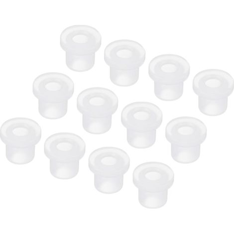 50Pcs Passe Fils en Caoutchouc en Forme de T Diamètre de Montage 9mm, ID 5mm, Hauteur 11mm Transparent Protection d'Étanchéité Passe-Câbles Flexibles pour Tuyau de Câble (1/5)