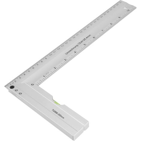Équerre en aluminium renforcé 300mm, règle d'angle droit 90° pour menuiserie, outil de mesure précis et robuste (1/5)