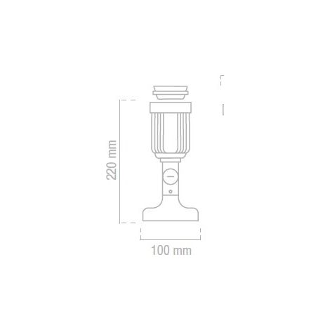 Proyector base jardín IP44 matel simple E27 (1/2)