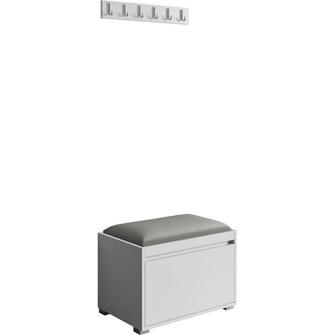 Conjunto para recibidor Comfivo Pinus VIII, Blanco + Polo 894, 0x0x0cm, Tapiz, Aglomerado laminado, Colocada, Montada en la pared (1/5)