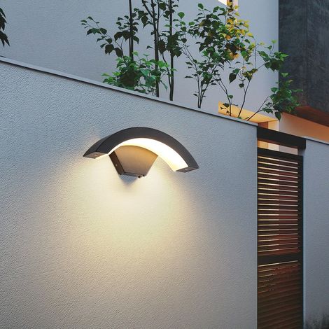Applique blanc chaud couloir, LED villa 24W 3000K, design en U IP65, cour, murale, extérieure et étanche . (1/5)