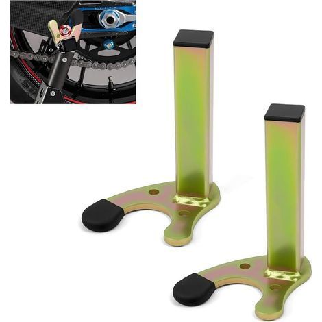 1 Paire Adaptateur Bequille de Stand Béquille Atelier Moto en Forme de U Support de Moto Adaptateur de Bras Oscillant pour Cric de Moto (1/5)