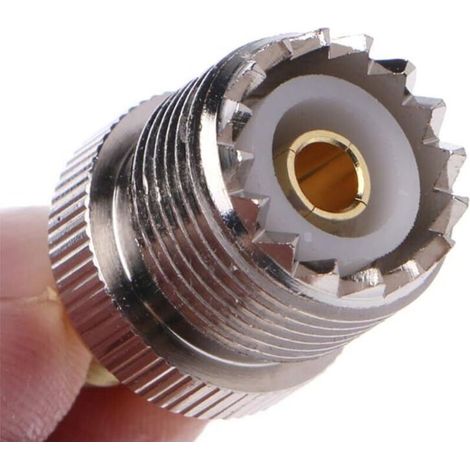 Adattatore SMA da femmina a maschio UHF, connettore RF coassiale SO239 (PL259), adattatore per antenna portatile PL-259, convertitore radio bidirezionale (confezione da 2) (1/4)