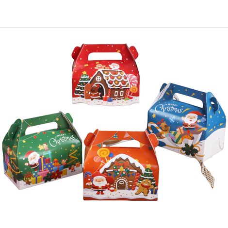 Boîte cadeau de noël 3D, 24 paquets, boîte à bonbons en papier, conteneur à biscuits, fournitures de fête de noël (1/5)