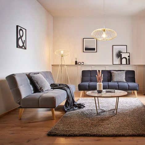 Mömax Schlafsofa Alva Schwarz Webstoff (1/5)