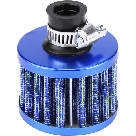 Kit universel de filtre d'admission d'air froid de voiture de 12mm, couvercle de ventilation de carter, reniflard bleu (1/5)