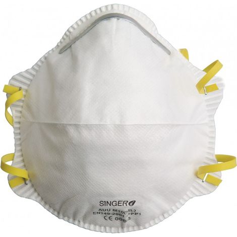 SINGER Mezza maschera classica - FFP1 NR D - Confezione da 20 pezzi - AUUM10SL