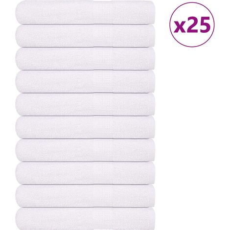 vidaXL Toallas FROGN 25 uds blanco 100x200 cm 360 g/m² (1/5)