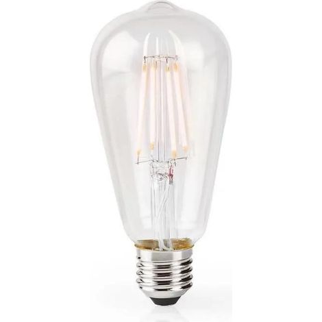 Nedis Wifi E27 ST64 Bombilla LED Transparente 5W