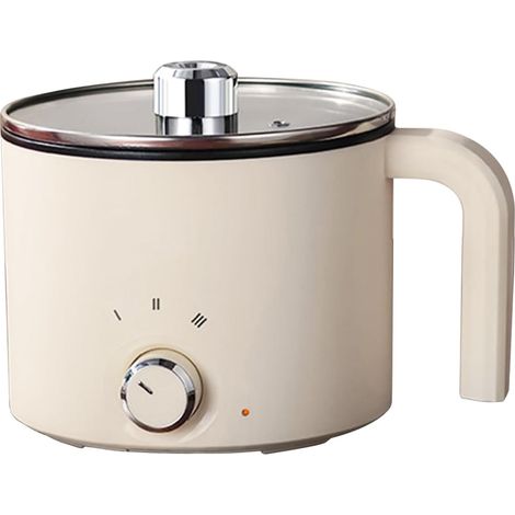 Faitout électrique pour cuisson - Poêle personnelle format individuel - Cuiseur électrique pour dortoir - Pour steak, flocons d'avoine, œufs, pâtes, cuisine, étudiants, dortoir, appartement (1/5)