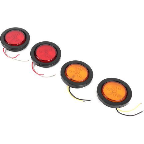 Convient pour quatre indicateurs LED ronds de 2,5 pouces, 10V-30V, convient aux remorques de camions. (1/5)