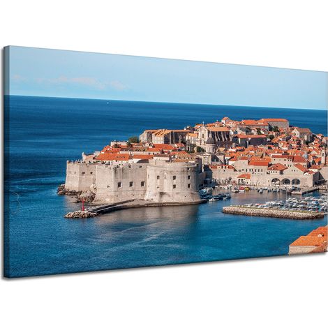 Lienzo impreso Arquitectura Croacia 120x70 cm Dubrovnik Zadar Vacaciones