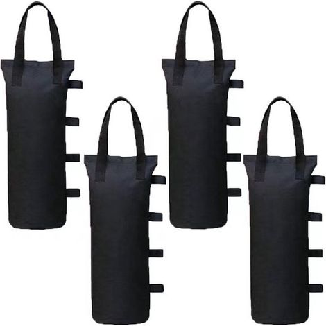4 Stück Zeltgewichte Sandsäcke Ballastsäcke Leere Sandsäcke für Partyzelte 20 x 47 cm 600D Oxford Schwarz 10 kg Tragkraft Pavillongewichte Klettv (1/5)