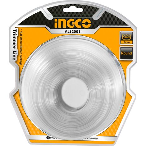 Filo per Decespugliatore Tondo da 2 mm. bobina 100 mt. tagliaerba cavo matassa INGCO (1/7)
