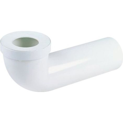 Pipe longue wc 350mm coudé en PVC blanc – Joint élastomère pour étanchéité – Compatible 85/107mm – Diamètre 100mm (1/5)