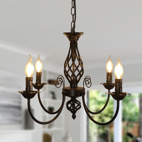Fer Pendentif Réglable en Hauteur, Suspension Luminaire Lustre Fer (1/5)