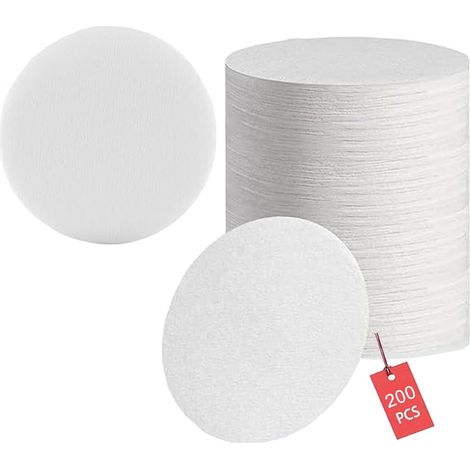 200 filtros de papel para espresso de 51 mm, aptos para portafiltros laterales de 51 mm, papel de filtro redondo para café sin blanquear, portafiltros de papel para café blanco (51 mm). (1/5)