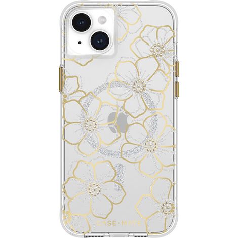Custodia Case-Mate Floral Gems MagSafe per iPhone 15 Plus (oro) (1/5)