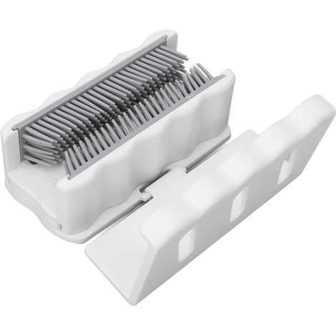 Attrape-cheveux réutilisable, amovible et portable, avec filtration efficace, pour douche, baignoire et siphon (blanc). (1/5)