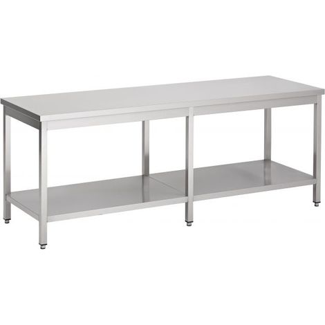 Table Inox Avec Etagère Basse Soudée - Gamme 700 - Combisteel