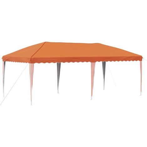 Tente de réception portable orange, dimensions : 575 x 290 x 245 cm (1/5)