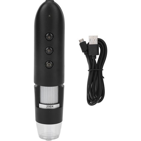 Microscope numérique sans fil 200x, loupe électronique portable à main, appareil grossissant USB HD, outil d'inspection pratique pour bricolage et observation. (1/5)