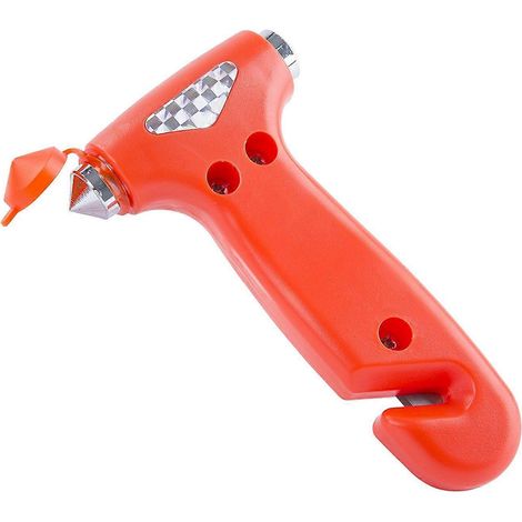 Marteau de secours 2 en 1 avec coupe-ceinture de sécurité et marteau d'urgence pour vitres de voiture-AquaForge (1/5)