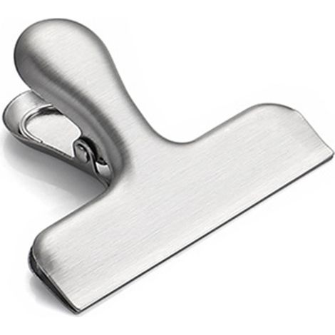 Pince à ressort à large bouche en acier inoxydable, Clip de réception pour fichiers papier, pour la maison, l'école et le bureau (1/5)