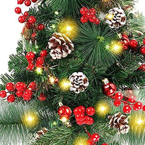 Guirlande lumineuse solaire pour sapin de Noël extérieur - Décorations lumineuses de jardin (1/5)