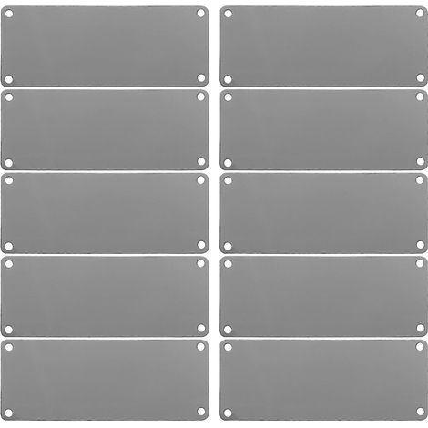 10 panneaux nominatifs vierges à graver soi-même, panneaux métalliques multifonctionnels-10.00X4.00X0.05CM (1/4)
