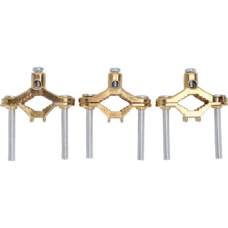 Lot de 3 colliers de mise à la terre pour tuyau d'eau, en alliage de cuivre haute conductivité, pour tuyaux de 1/2 à 1 pouce et tiges de cuivre