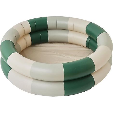 Piscine gonflable ronde à rayures Pool Buoy pour enfants et adultes - Piscine extérieure de qualité supérieure pour enfants, tout-petits et adultes - Jardin et cour (1/4)