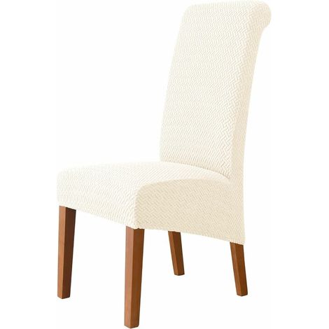 Housses de chaise en jacquard extensible – Lot de 2 – Protection contre taches et déchirures – Pour chaises de 50-75 cm de hauteur – Thsinde (1/5)
