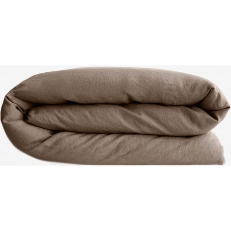 Housse de couette Palace 100% coton teint lavé Vent du sud - Palace Tabac - Housse de couette 140 x 200 cm