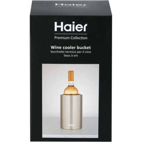 Haier HAWTB01 Secchiello Termico da Tavolo per Vino, Design a Doppia Parete, Accessorio Originale, qualità Premium, Acciaio Inossidabile (1/5)