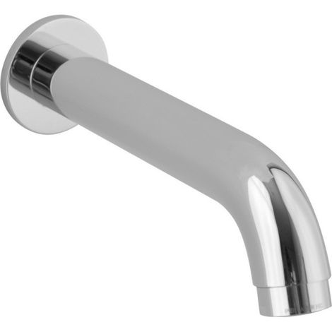 Bec de baignoire laiton chromé section ronde Ø30 mm longueur 176 mm pour système encastré - THEWA AC225CR