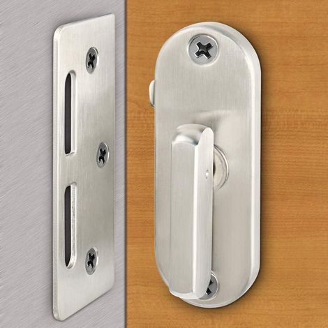 Verrou de porte en acier inoxydable SUS304, loquet coulissant robuste pour portes de cuisine, salle de bain, fenêtres et portails, fermeture à pêne lourd, lot de 2, finition brossée (1/5)