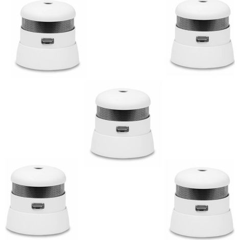 Lot de 5 détecteurs de fumée certifié nf cavius durée 10 ans X5 - Lifebox (1/3)