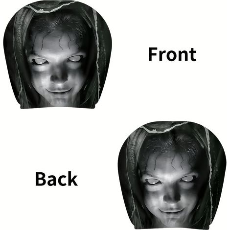 Lot de 2 housses d'appuie-tête de voiture pour Halloween – Lavables, faciles à nettoyer et extensibles (1/5)