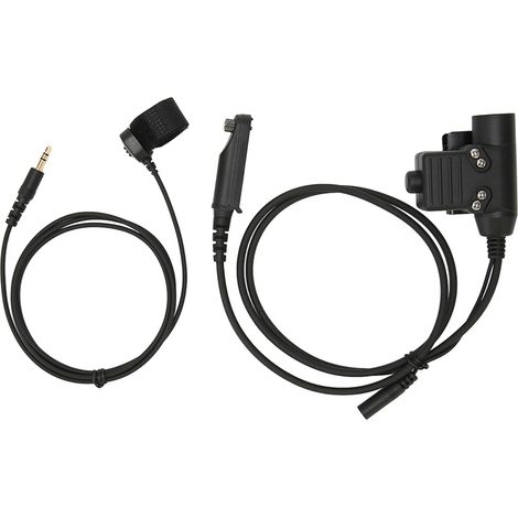 Câble adaptateur U94 PTT pour talkie-walkie, kit oreillette avec touche, compatible UV XR UV 9R (1/5)